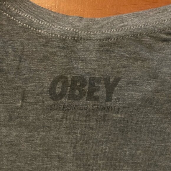 Obey Adopt a Dog Grey Short Sleeve Shirt - Picture 6 of 8
